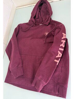 Ariat Hoodie Women's Medium M Pullover Sweatshirt Western Workwear Maroon